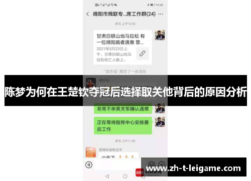 陈梦为何在王楚钦夺冠后选择取关他背后的原因分析